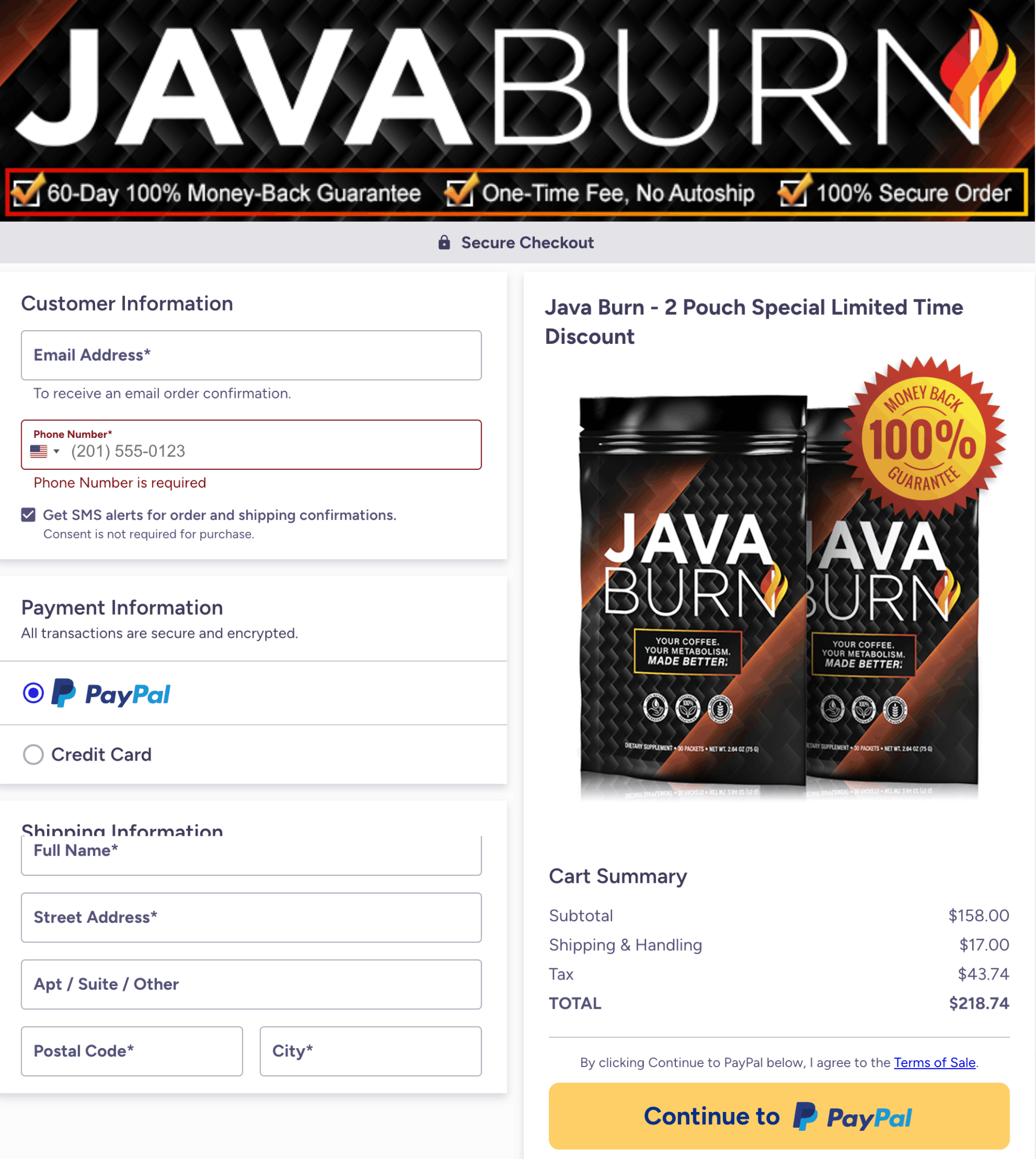 JavaBurn-Checkout